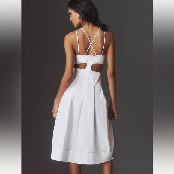 By Anthropologie Strappy Square-Neck
Apron Midi Dress NWOT - Picture 2 of 9